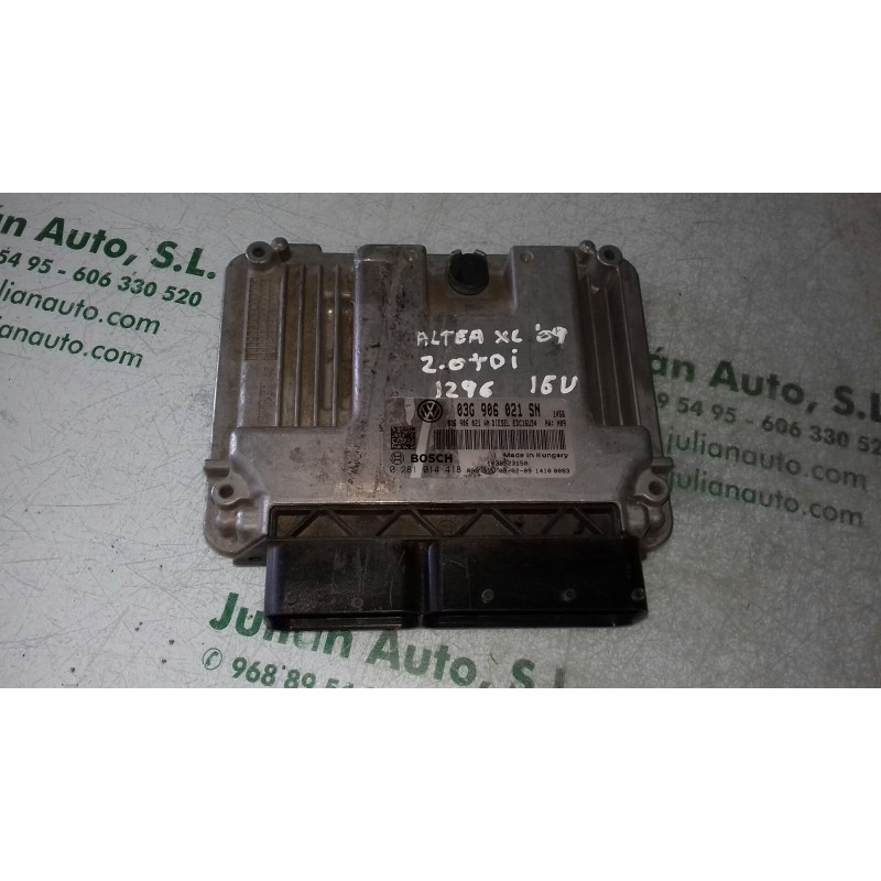 Recambio de centralita motor uce para seat altea xl (5p5) family referencia OEM IAM 03G906021SN 03G906021 0281014418