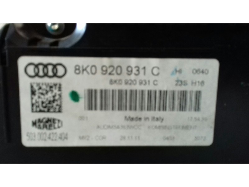 Recambio de cuadro instrumentos para audi a4 ber. (b8) básico referencia OEM IAM 8K0820931C 503002422404 MAGNETI MARELLI