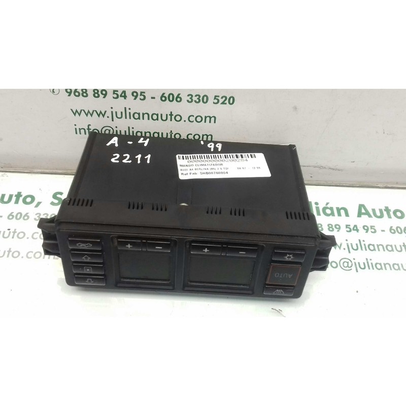 Recambio de mando climatizador para audi a4 berlina (b5) 2.5 tdi referencia OEM IAM 5HB00760804 8L0820043D HELLA