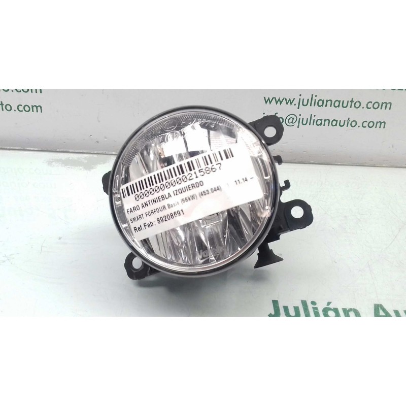 Recambio de faro antiniebla izquierdo para smart forfour basis (66kw) (453.044) referencia OEM IAM 89208691 261500097R 