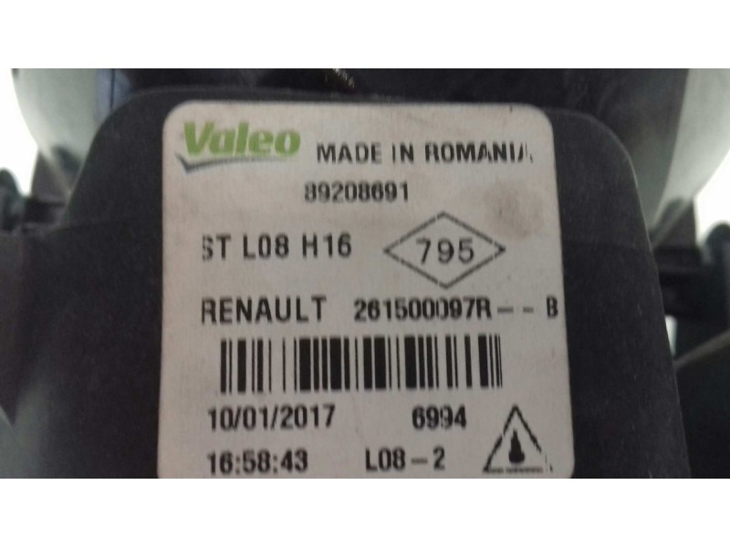 Recambio de faro antiniebla izquierdo para smart forfour basis (66kw) (453.044) referencia OEM IAM 89208691 261500097R 