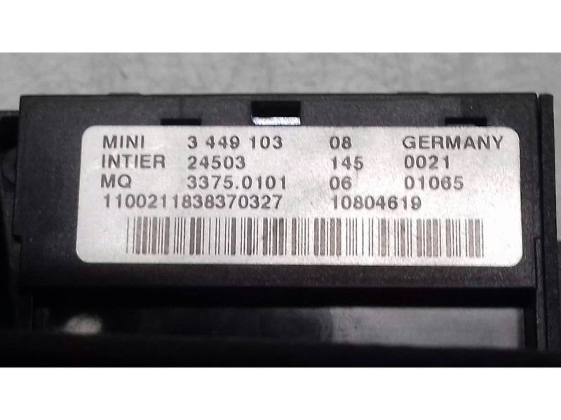 Recambio de conmutador de arranque para bmw mini (r56) one referencia OEM IAM 3449103 33750101 N0503219