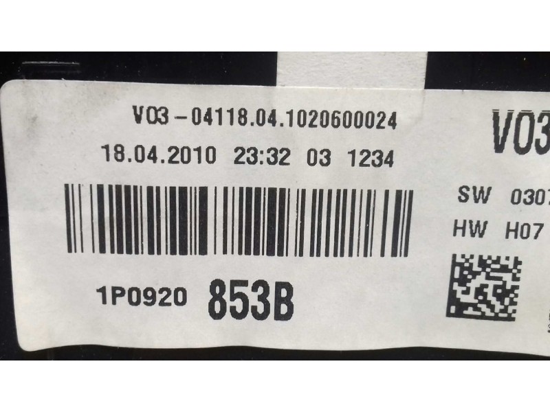 Recambio de cuadro instrumentos para seat leon (1p1) reference copa referencia OEM IAM 1P0920853B A2C53375374 