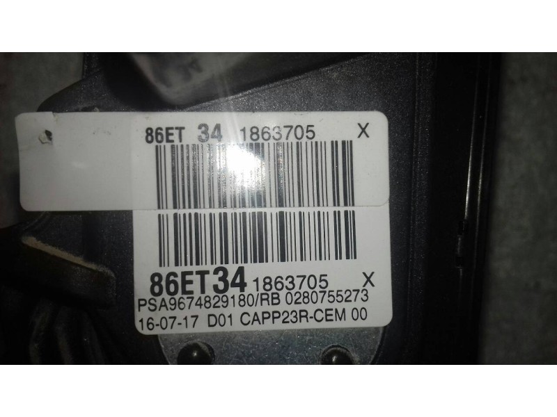 Recambio de pedal acelerador para peugeot 308 business line referencia OEM IAM 9674829180 86ET341863705 0280755273