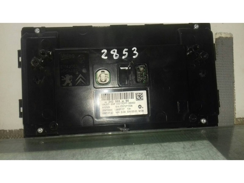 Recambio de pantalla multifuncion para peugeot 308 business line referencia OEM IAM 982429858000 E1142063 VALEO