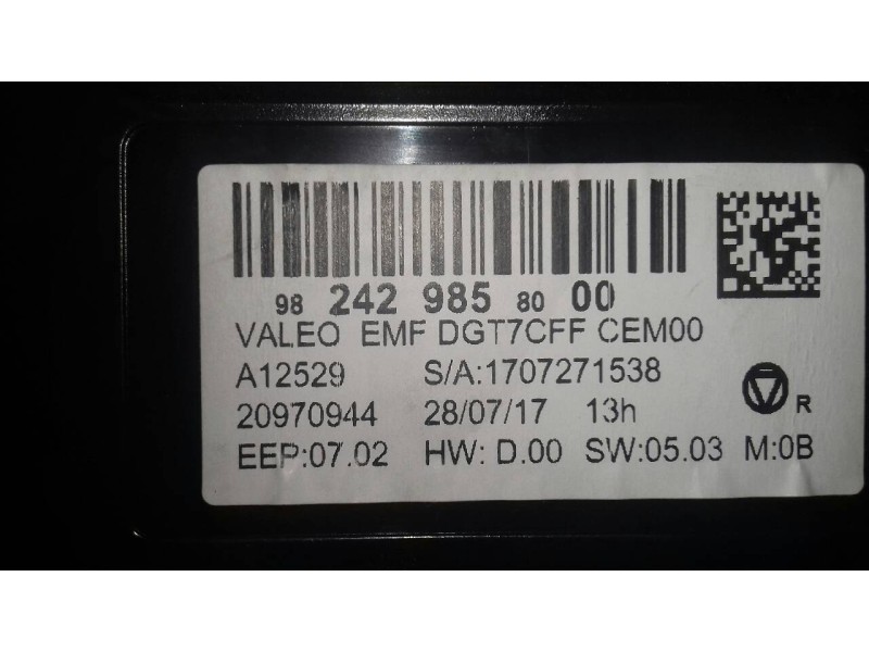 Recambio de pantalla multifuncion para peugeot 308 business line referencia OEM IAM 982429858000 E1142063 VALEO