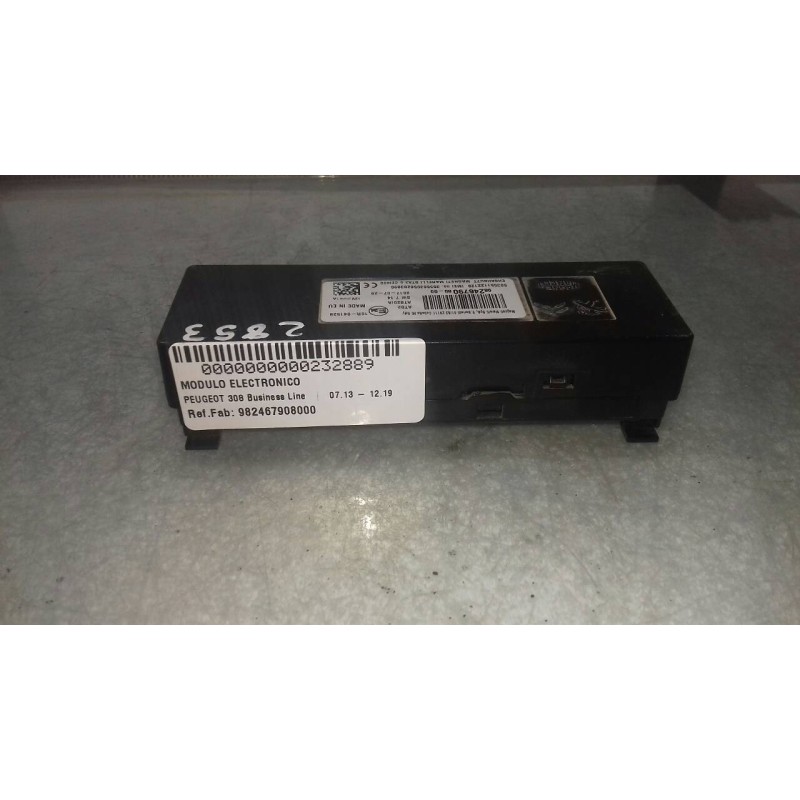 Recambio de modulo electronico para peugeot 308 business line referencia OEM IAM 982467908000 98246790 MAGNETI MARELLI