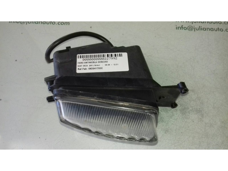 Recambio de faro antiniebla derecho para seat ibiza (6k1) select referencia OEM IAM 6K0941700C  
