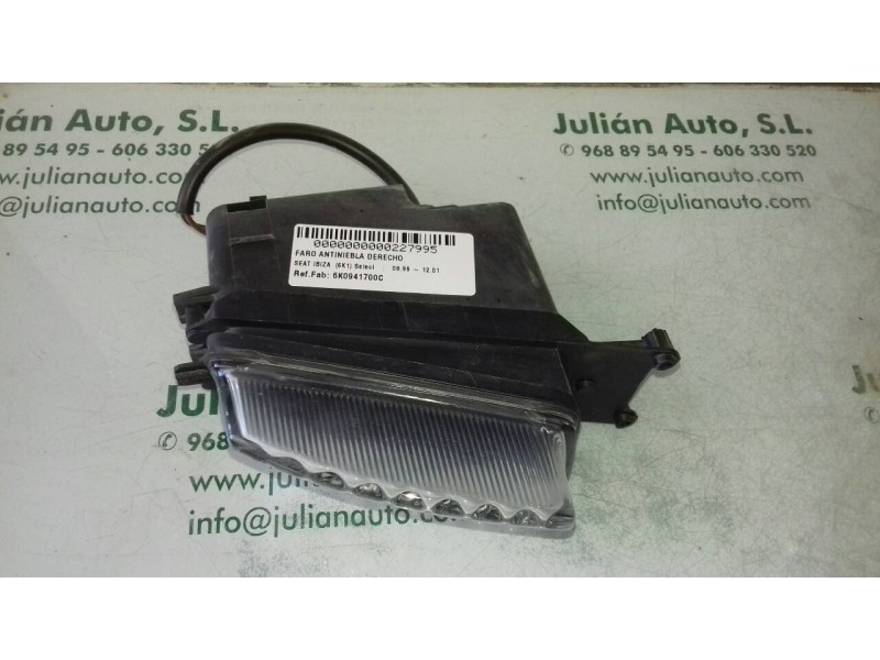Recambio de faro antiniebla derecho para seat ibiza (6k1) select referencia OEM IAM 6K0941700C  