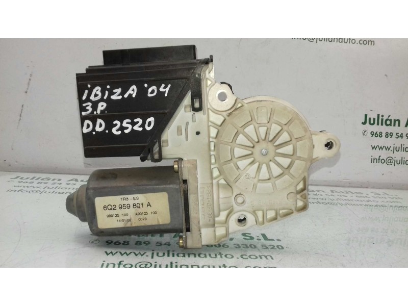 Recambio de motor elevalunas delantero derecho para seat ibiza (6l1) cool referencia OEM IAM 6Q2959801A 104383101 05074140