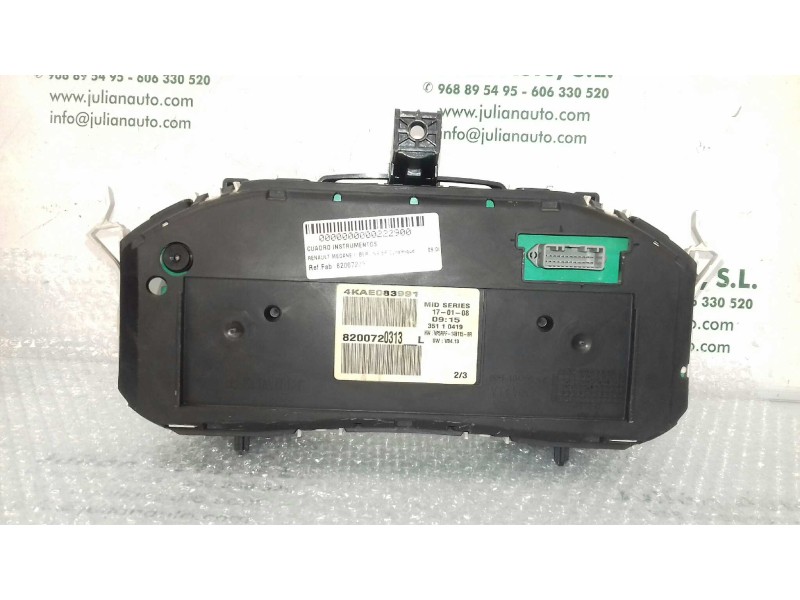 Recambio de cuadro instrumentos para renault megane ii berlina 5p authentique referencia OEM IAM 8200720313 35110419 VISTEON