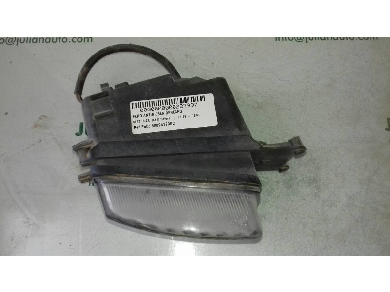 Recambio de faro antiniebla derecho para seat ibiza (6k1) select referencia OEM IAM 6K0941700C  