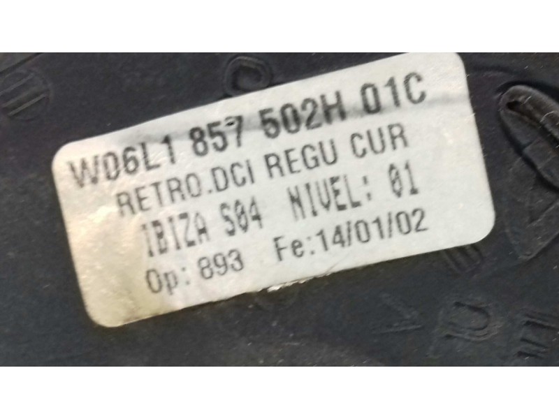 Recambio de retrovisor derecho para seat ibiza (6l1) cool referencia OEM IAM 6L1857502H  MANUAL