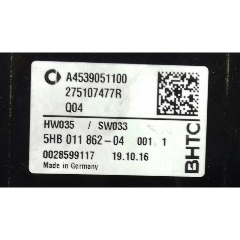 Recambio de mando climatizador para smart forfour basis (66kw) (453.044) referencia OEM IAM A4539051100 275107477R BHTC