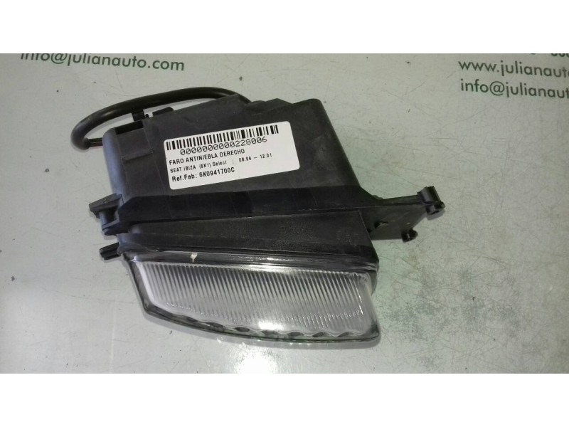 Recambio de faro antiniebla derecho para seat ibiza (6k1) select referencia OEM IAM 6K0941700C  