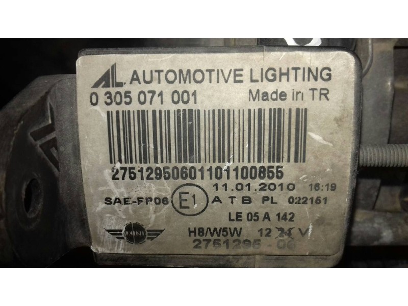 Recambio de faro antiniebla derecho para bmw mini (r56) one referencia OEM IAM 0305071001  