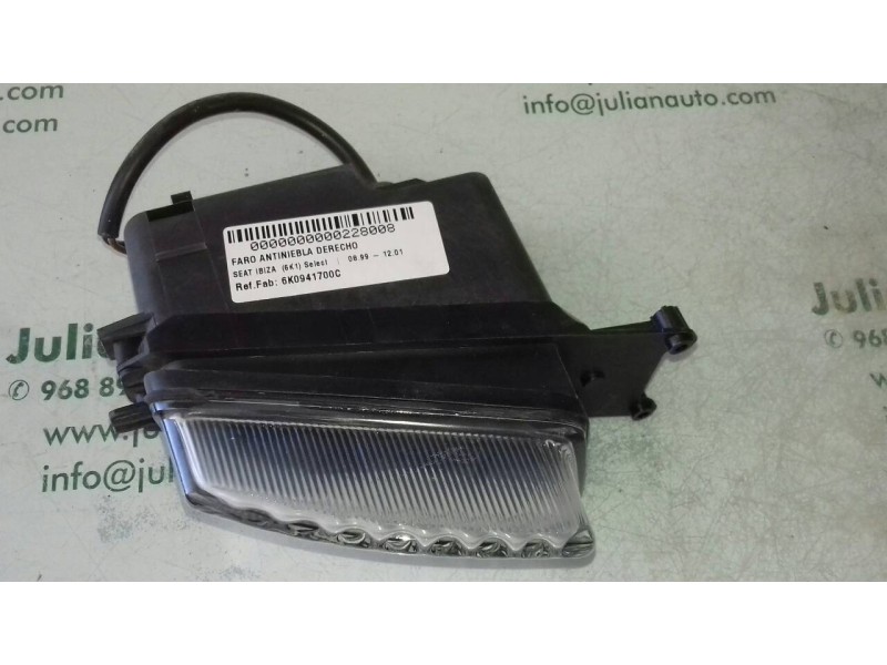 Recambio de faro antiniebla derecho para seat ibiza (6k1) select referencia OEM IAM 6K0941700C  