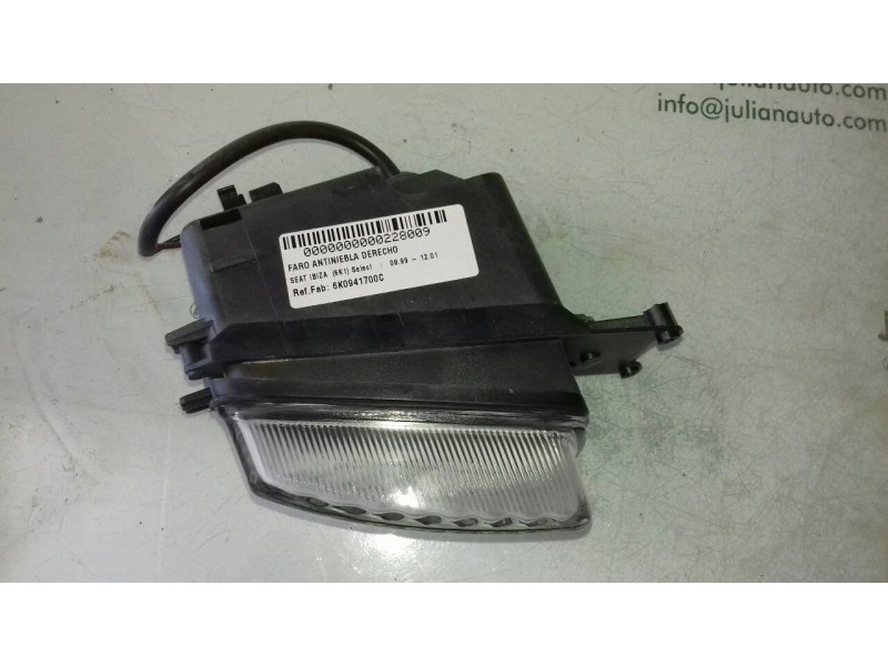 Recambio de faro antiniebla derecho para seat ibiza (6k1) select referencia OEM IAM 6K0941700C  