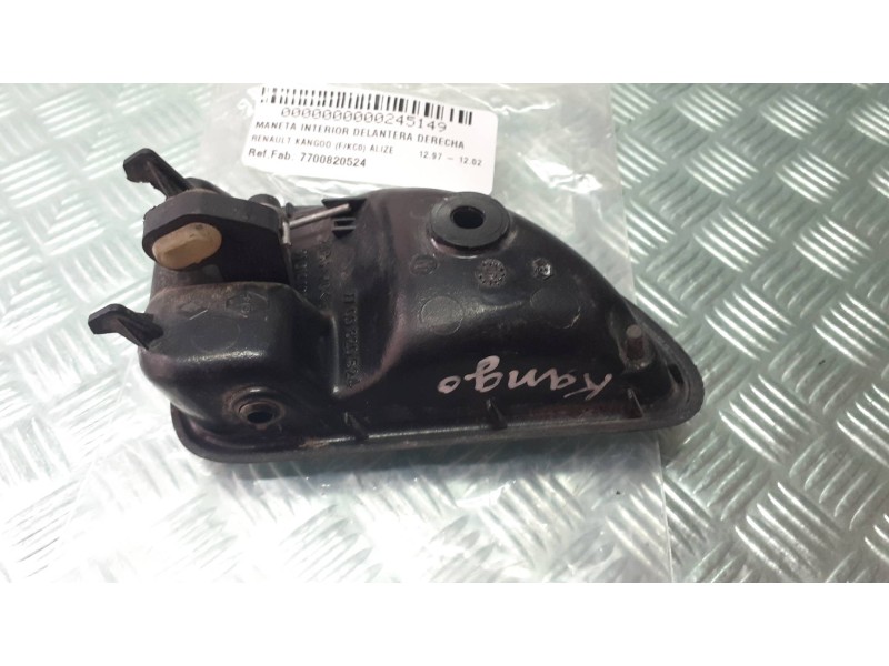 Recambio de maneta interior delantera derecha para renault kangoo (f/kc0) alize referencia OEM IAM 7700820524  