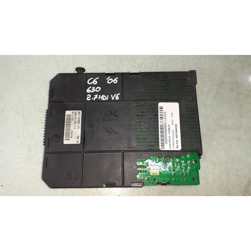 Recambio de caja reles / fusibles para citroen c6 exclusive referencia OEM IAM 96619404180 BSI 2004 H02 JOHNSON CONTROLS