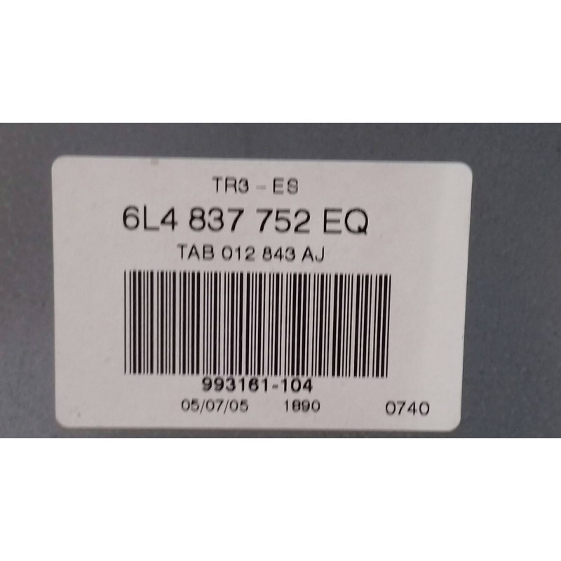 Recambio de elevalunas delantero derecho para seat cordoba berlina (6l2) reference referencia OEM IAM 6L4837752EQ 6L4837756S 