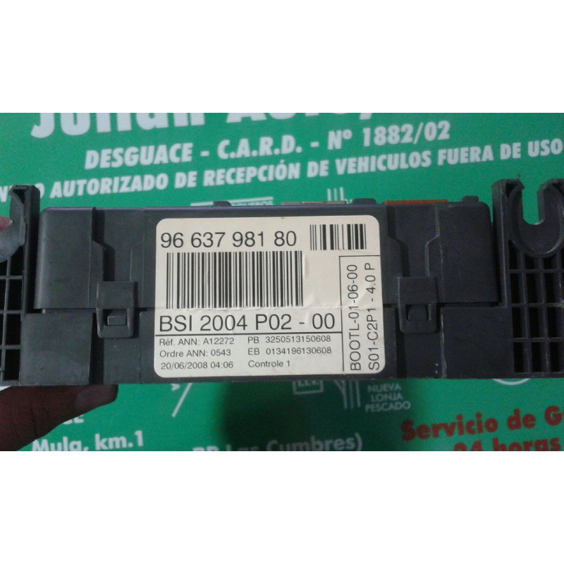 Recambio de caja reles / fusibles para peugeot 308 sw confort referencia OEM IAM 9663798180 BSI P02 - 00 SIEMENS