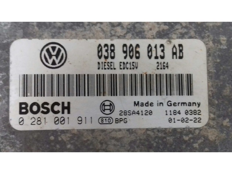 Recambio de centralita motor uce para seat ibiza (6k1) select referencia OEM IAM 038906013AB 0281001911 BOSCH