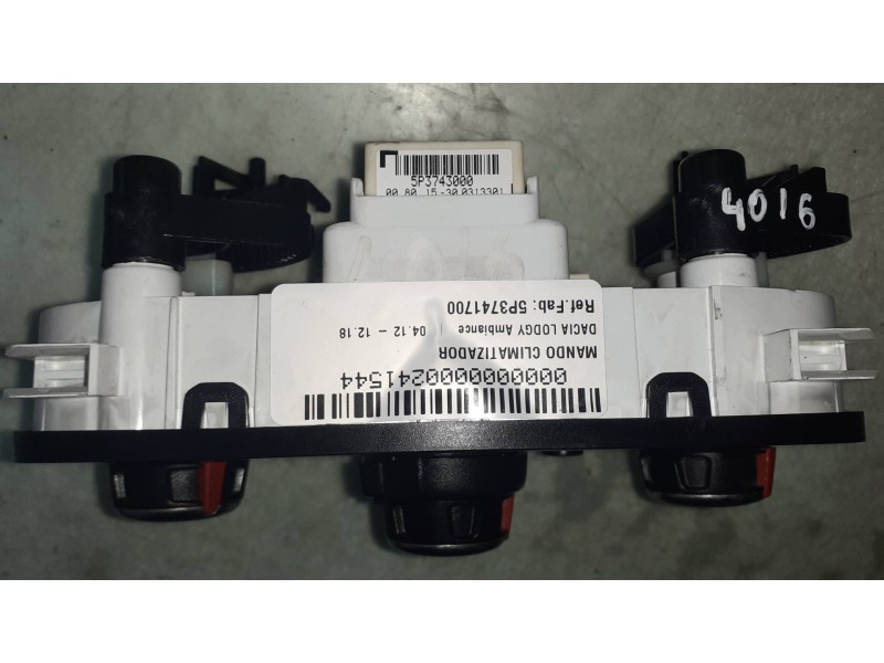 Recambio de mando climatizador para dacia lodgy ambiance referencia OEM IAM 5P3741700 5P3743000 DENSO