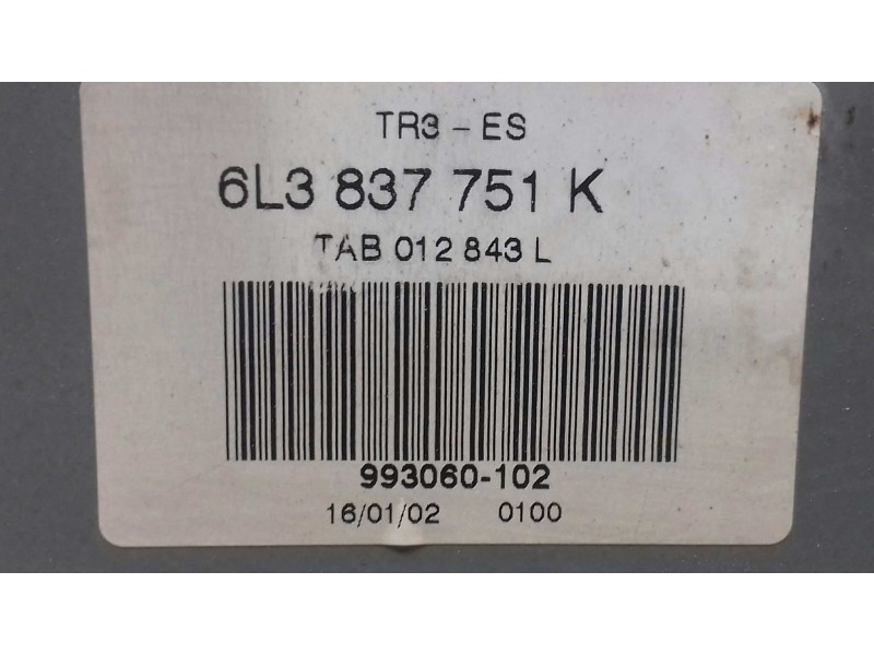 Recambio de elevalunas delantero izquierdo para seat ibiza (6l1) cool referencia OEM IAM 6L3837751K 6L3837755 ELECTRICO