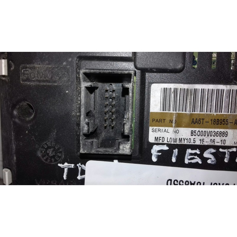 Recambio de pantalla multifuncion para ford fiesta (cb1) titanium referencia OEM IAM VP8A6F10A855D  6 + 6 PINES