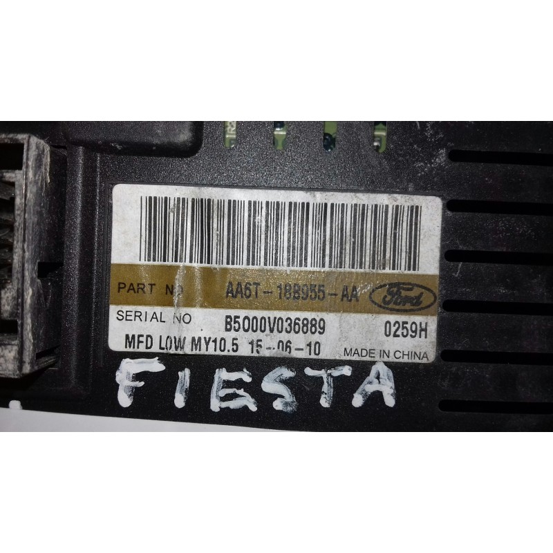 Recambio de pantalla multifuncion para ford fiesta (cb1) titanium referencia OEM IAM VP8A6F10A855D  6 + 6 PINES