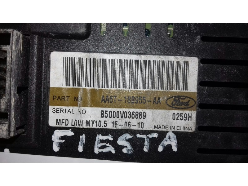 Recambio de pantalla multifuncion para ford fiesta (cb1) titanium referencia OEM IAM VP8A6F10A855D  6 + 6 PINES