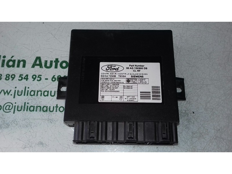 Recambio de centralita cierre para ford focus berlina (cak) ambiente referencia OEM IAM 98AG15K600DB 5WK47230B SIEMENS