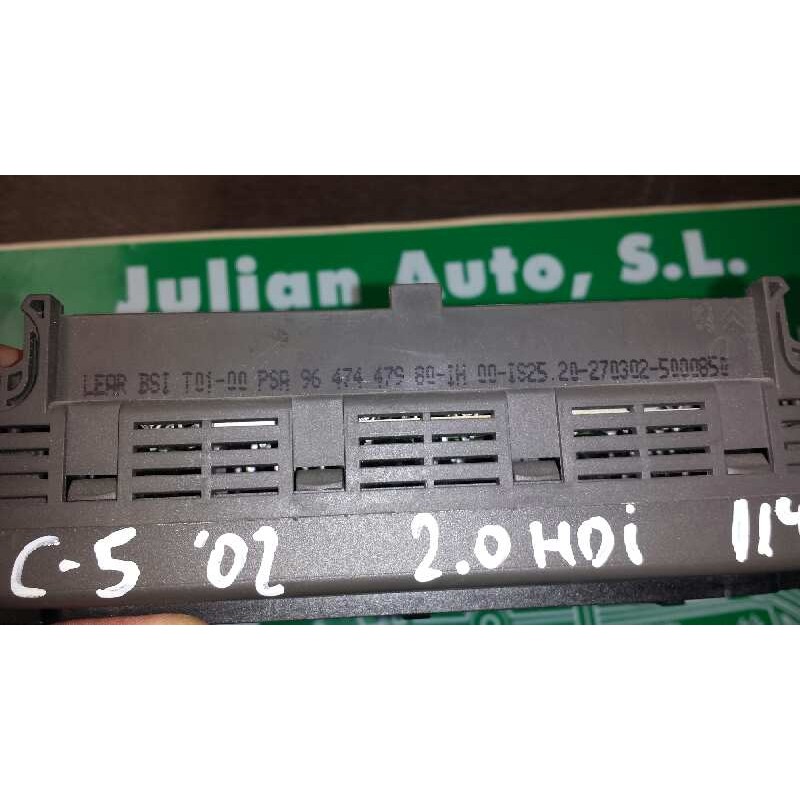 Recambio de caja reles / fusibles para citroen c5 berlina 2.0 hdi premier referencia OEM IAM 9637466180 BSI T01 00 98162200