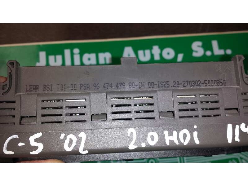 Recambio de caja reles / fusibles para citroen c5 berlina 2.0 hdi premier referencia OEM IAM 9637466180 BSI T01 00 98162200