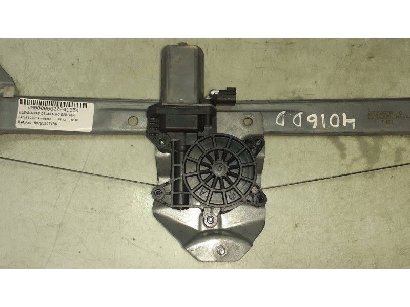 Recambio de elevalunas delantero derecho para dacia lodgy ambiance referencia OEM IAM 807209071RD 128001471B ELECTRICO