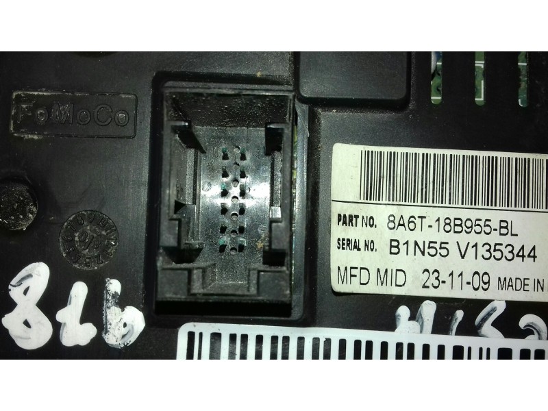 Recambio de pantalla multifuncion para ford fiesta (cb1) titanium referencia OEM IAM 8A6T18B955BL  