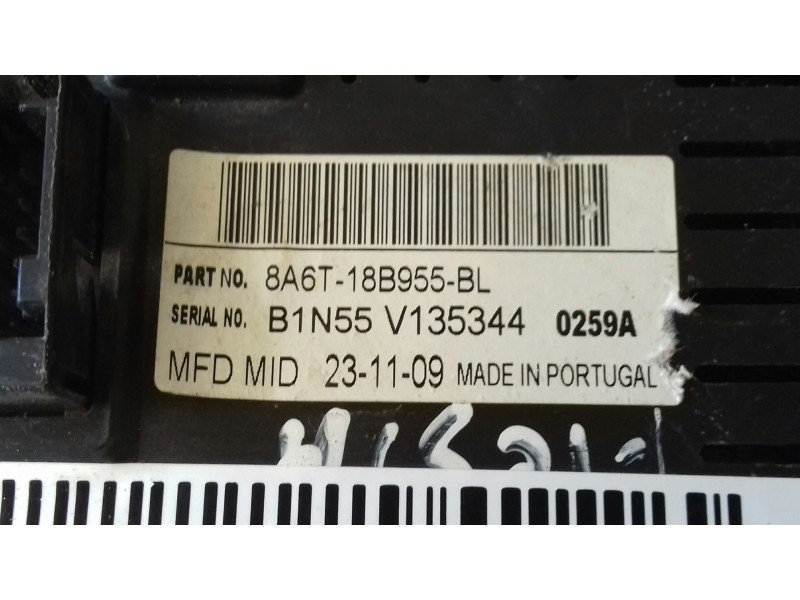 Recambio de pantalla multifuncion para ford fiesta (cb1) titanium referencia OEM IAM 8A6T18B955BL  