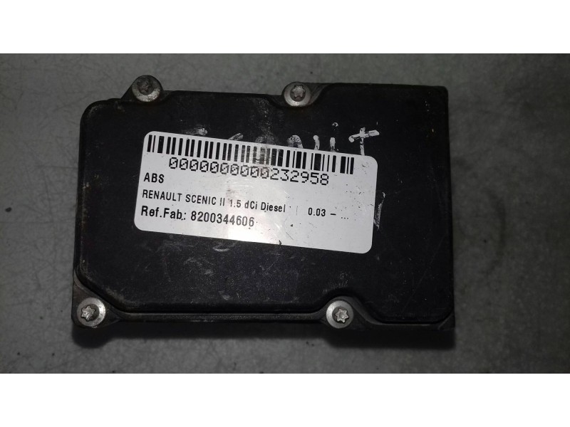 Recambio de abs para renault scenic ii 1.5 dci diesel referencia OEM IAM 8200344606 0265231474 0265800387 Recambio de abs para renault scenic ii 1.5 dci diesel referencia OEM IAM 8200344606 0265231474 0265800387