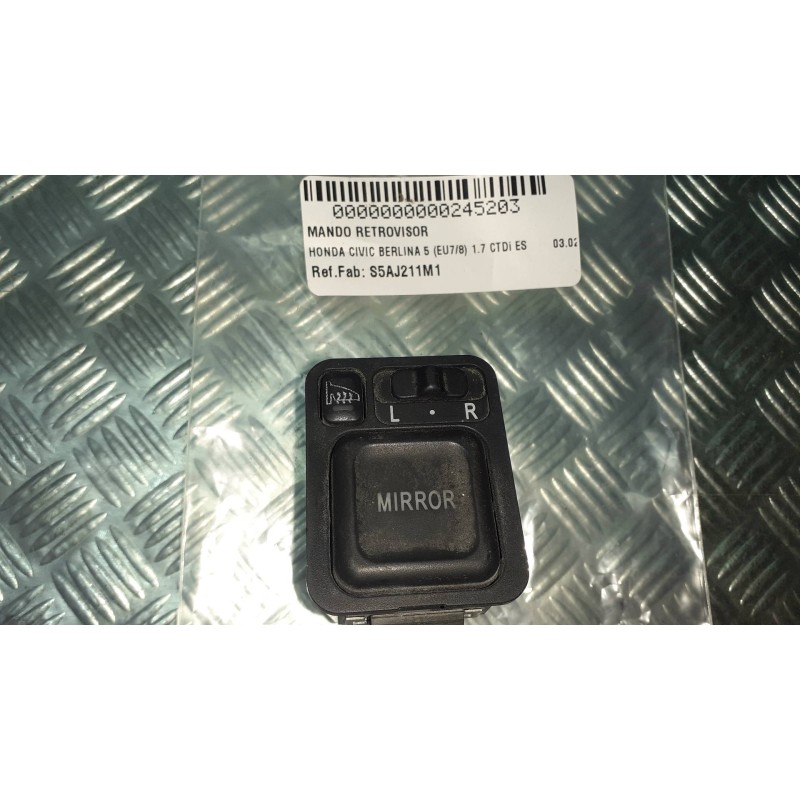 Recambio de mando retrovisor para honda civic berlina 5 (eu7/8) 1.7 ctdi es referencia OEM IAM S5AJ211M1  