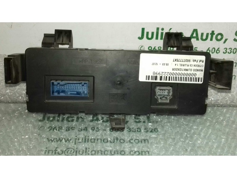 Recambio de mando climatizador para citroen c3 pluriel 1.4 referencia OEM IAM 96377775XT  VALEO