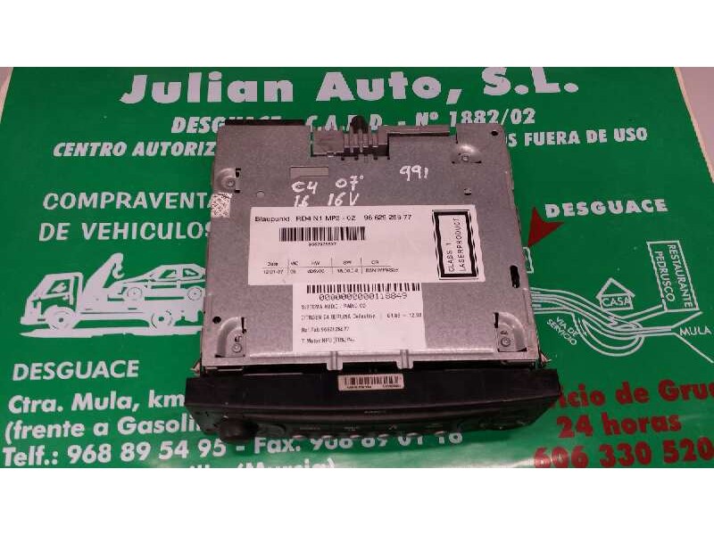Recambio de sistema audio / radio cd para citroen c4 berlina collection referencia OEM IAM 9662925877 MP3 BLAUPUNKT 