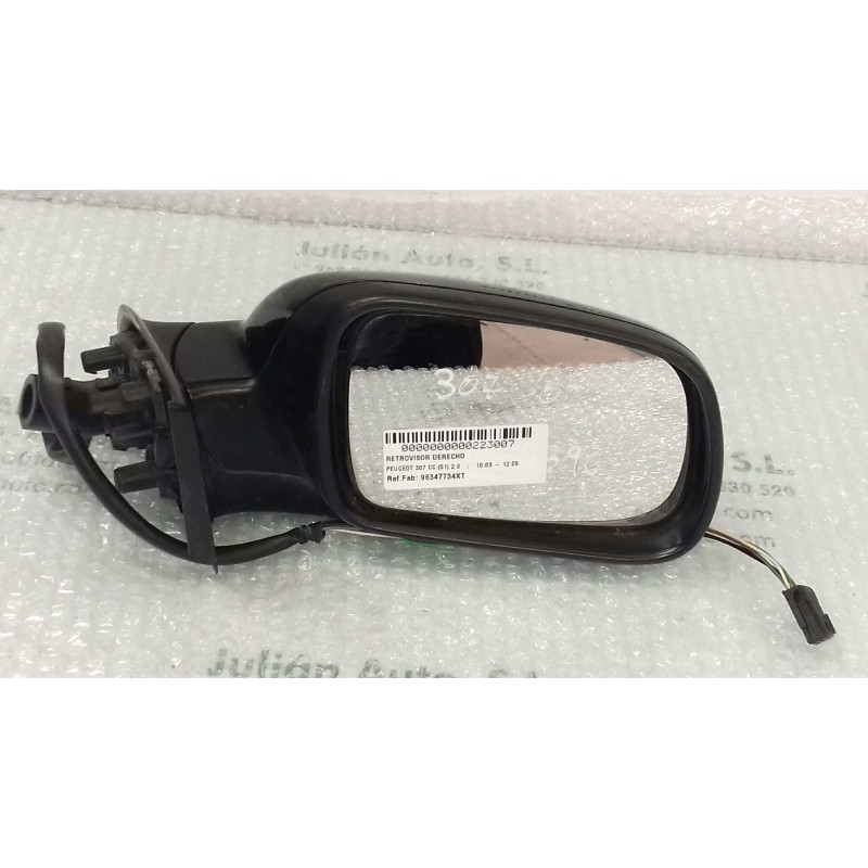 Recambio de retrovisor derecho para peugeot 307 (s1) xn referencia OEM IAM 96347734XT  ELECTRICO