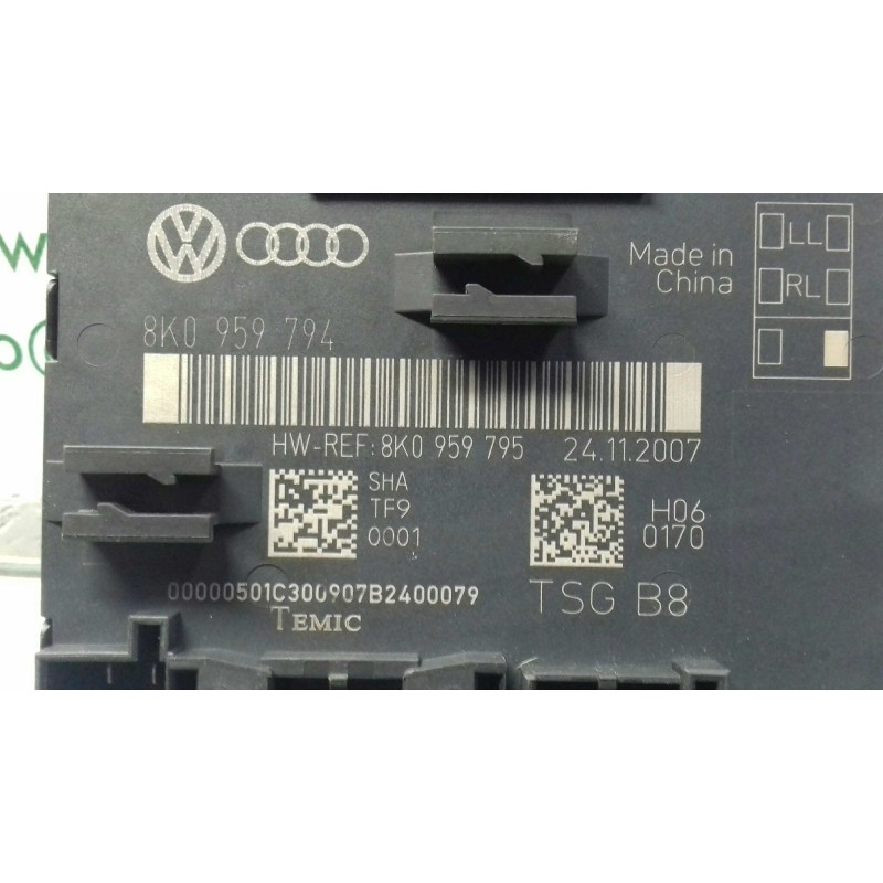 Recambio de modulo confort para audi a4 ber. (b8) básico referencia OEM IAM 8K0959794 CIERRE TRAS DECH TEMIC