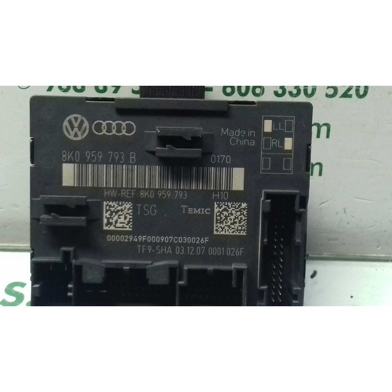 Recambio de modulo confort para audi a4 ber. (b8) básico referencia OEM IAM 8K0959793B CIERRE DELT IZQ TEMIC