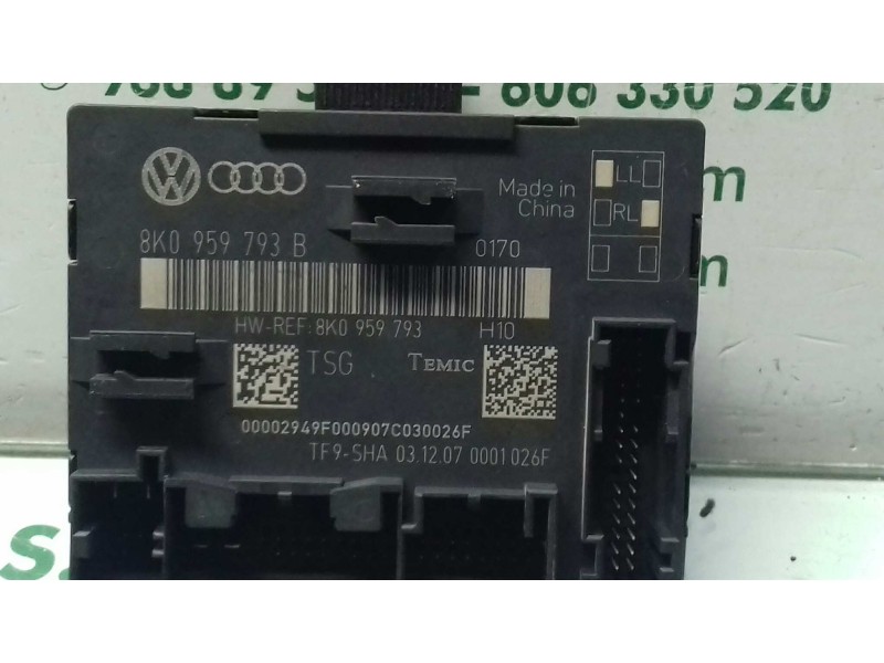 Recambio de modulo confort para audi a4 ber. (b8) básico referencia OEM IAM 8K0959793B CIERRE DELT IZQ TEMIC