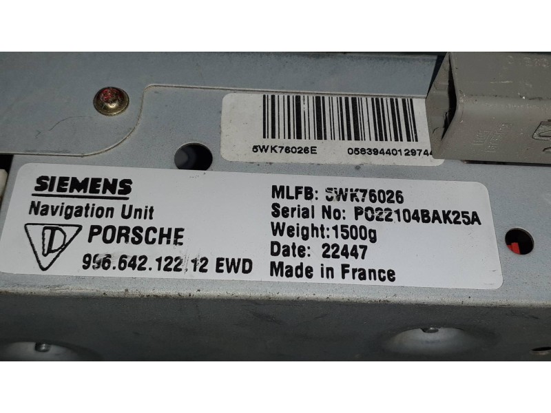 Recambio de sistema navegacion gps para porsche 911 (typ 996) referencia OEM IAM 99664212212 5WK76026 