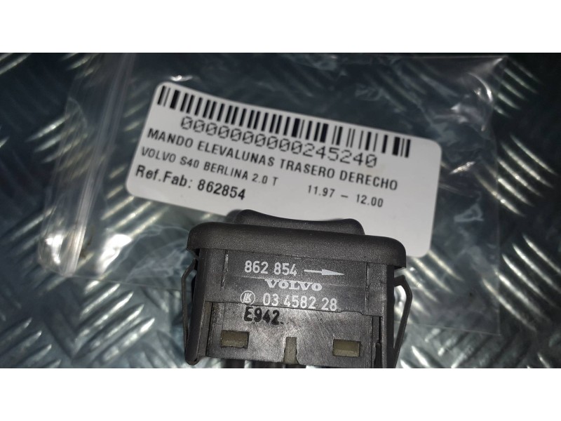Recambio de mando elevalunas trasero derecho para volvo s40 berlina 2.0 t referencia OEM IAM 862854 03458228 