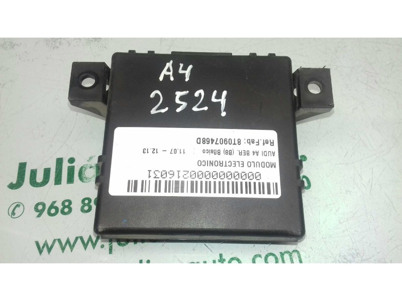 Recambio de modulo electronico para audi a4 ber. (b8) básico referencia OEM IAM 8T0907468D 403221 TEMIC