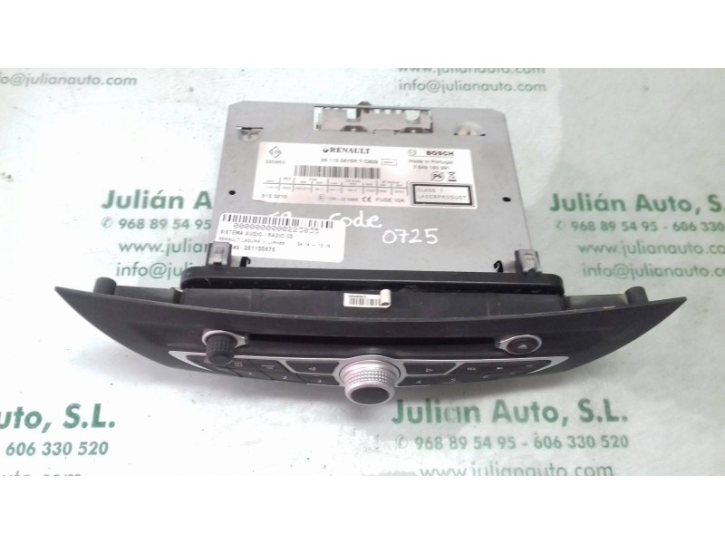 Recambio de sistema audio / radio cd para renault laguna iii limited referencia OEM IAM 281155676  BOSCH
